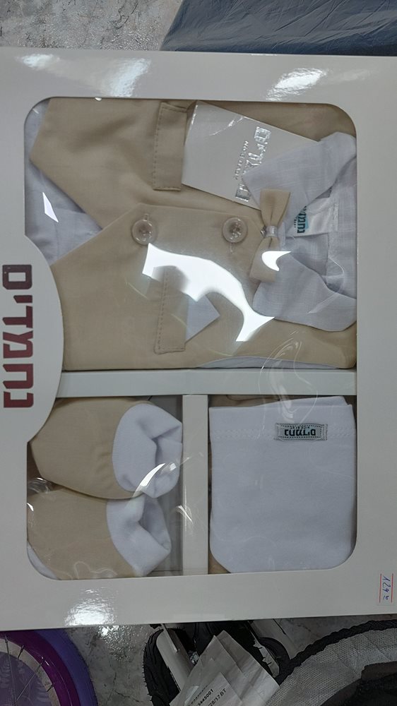 חליפת ברית לתינוק שנולד במבחר צבעים כולל כובע פיון ווסט גרבי נעל מכנס וחולצה