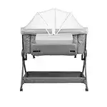 עריסה נצמדת למיטה עלמה Alma אפור מלנג';  מעוצבת של חברת Sport line