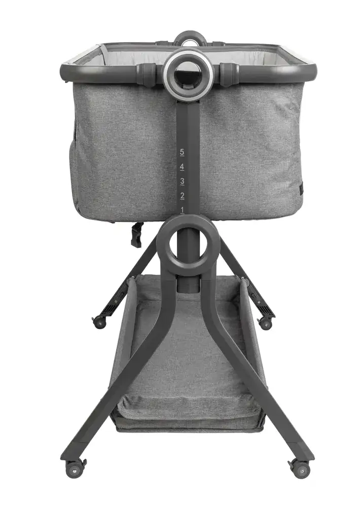 עריסה נצמדת למיטה עלמה Alma אפור מלנג';  מעוצבת של חברת Sport line