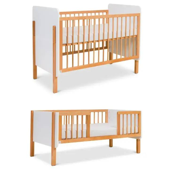 מיטה 2 ב 1- וינה לבן טבעי דגם וינה היא מיטה שגדלה ביחד עם הבייבי. היא מגיעה בעיצוב סופר עכשווי, כזה שגונב את כל ההצגה בחדר ובצדק.