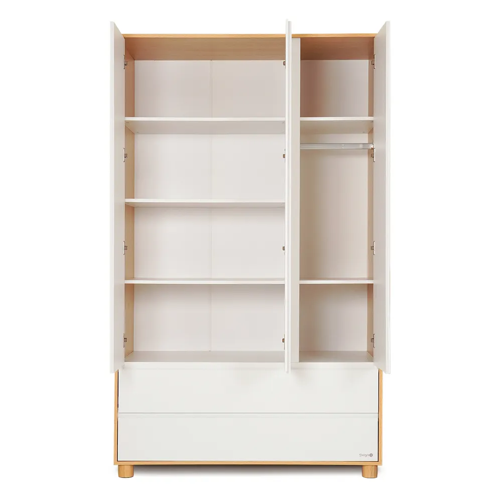 ארון בגדים דייניז בריידי לבן/עץ – Dainy’s Brady™ Wardrobe White/Wood 120x60x200 cm