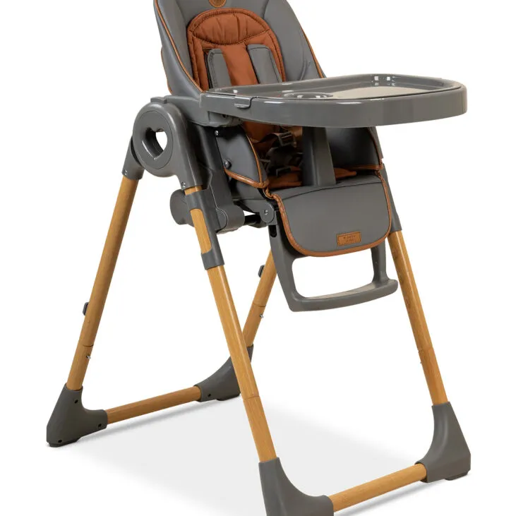 כיסא אוכל B?B? דגם woody מגש אוכל כפול עולה יורד נשכב לאחור ומתקפל