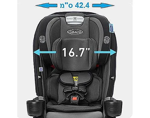 כיסא בטיחות GRACO צר במיוחד גרקו סלים פיט 3 אל אקס Graco SlimFit3™ LX 3-in-1