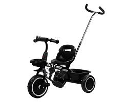 תלת אופן אינפנטי איכותי עם מוט שילדת מתכת גלגל קדמי 10"; גילאי 1.5-4 שנים