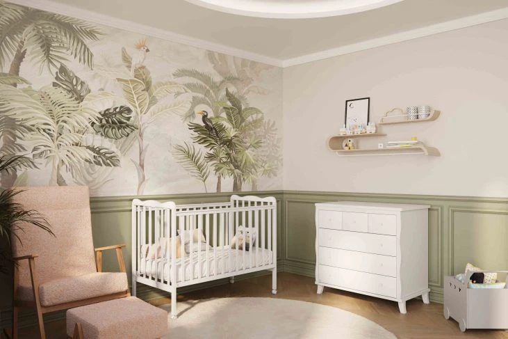 חדר לתינוק ווגאס- טריקה שקטה העיצוב המושלם. שידה גודל 120 ס";מ