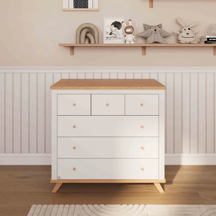 שידה דגם טורנטו 100 ס";מ לבן שילוב טבעי – רהיטי שניר