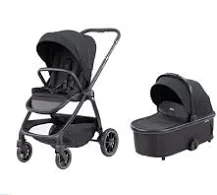 עגלה משולבת אינפנטי דגם ליאונה טיולון+אמבטיה שחור