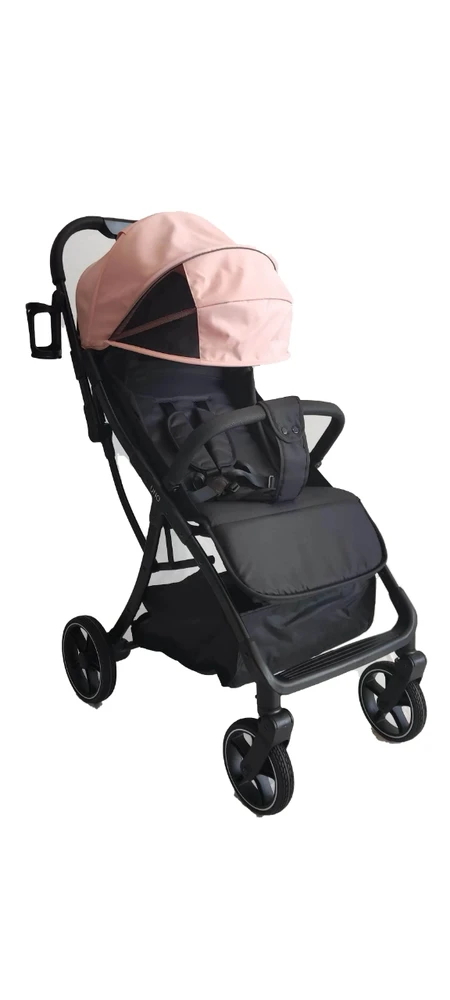 טיולון לתינוק דגם kiko קיפול אוטומטי מבית EasyBaby. יח אחרונות צבע שחור גגון ורוד