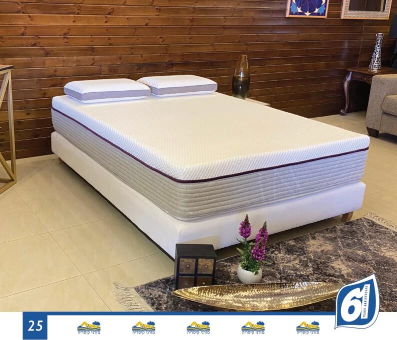 מזרן בי פרפל B PURPLE דרגת קושי 6 בינונית ללא קפיצים בשילוב ויסקו