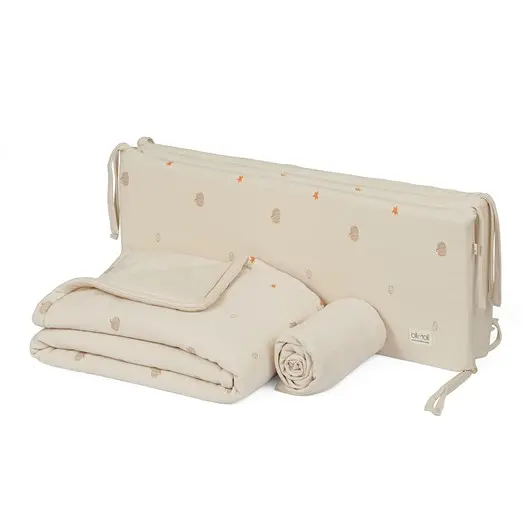 סט מצעים למיטת תינוק ליין גינה אורבנית – Baby Bed Set אולימולי Olimoli צבע שמנת