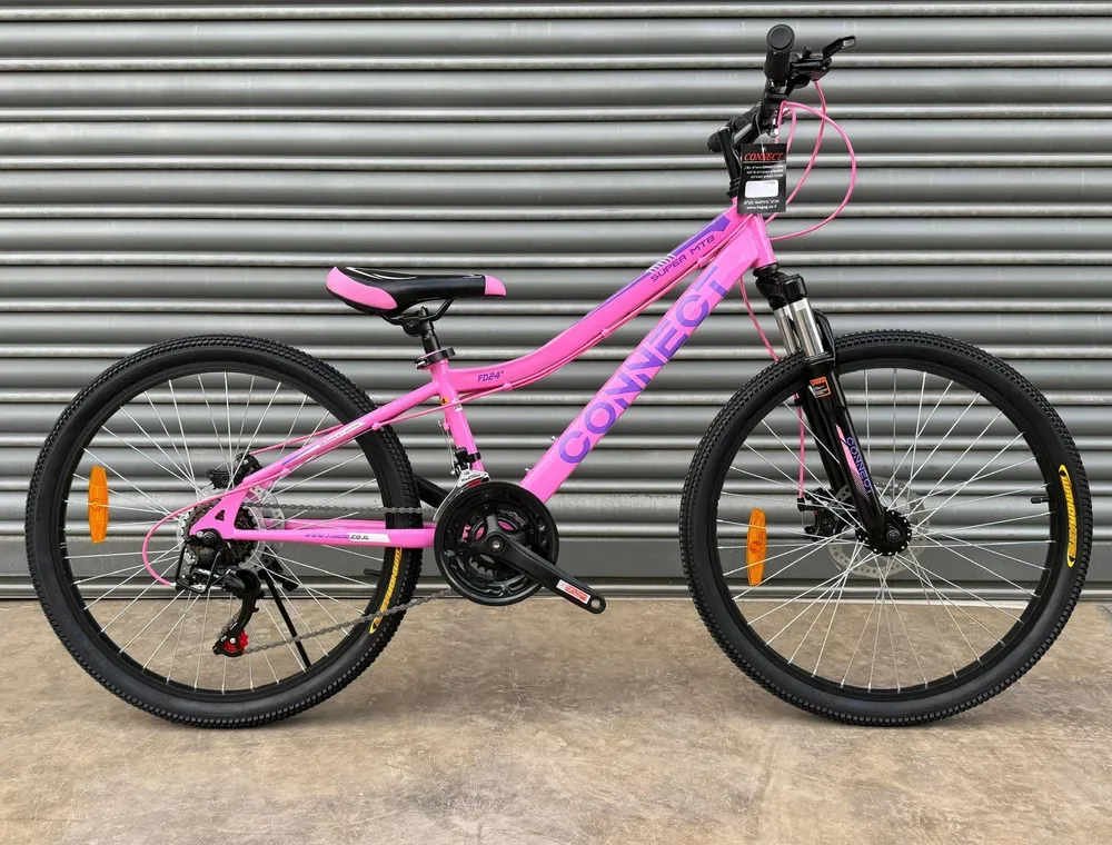 אופני הרים לנוער קונקט MTB גלגלי ";26 /24"; שלדה ";14 עם 21 הילוכים, בלמי דיסק ובולם זעזועים קדמי - Hajoj Connect