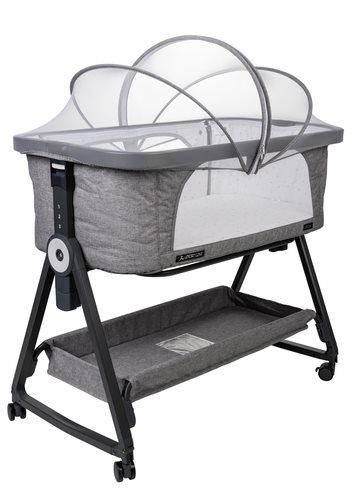 עריסה נצמדת למיטה NOA אפור מלנג'; עריסה נצמדת למיטה מעוצבת של חברת Sport line