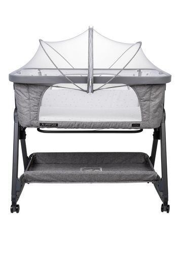 עריסה נצמדת למיטה NOA אפור מלנג'; עריסה נצמדת למיטה מעוצבת של חברת Sport line