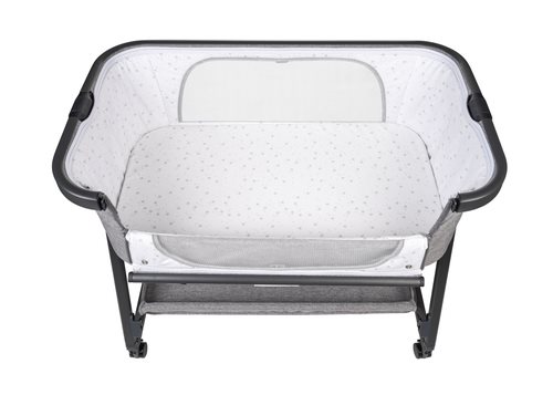 עריסה נצמדת למיטה NOA אפור מלנג'; עריסה נצמדת למיטה מעוצבת של חברת Sport line