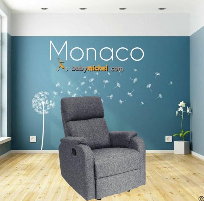 כורסאת הנקה מונקו ריפוד בד כולל הדום נפתח