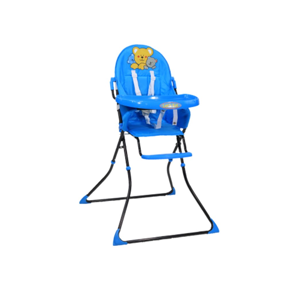 כיסא אוכל מתקפל LET';S SEAT מבית בייבי מישל צבע כחול או אפור