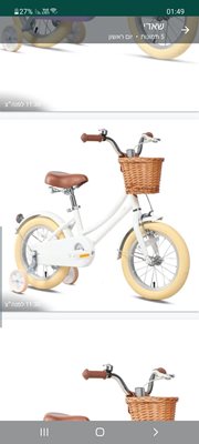 אופני ילדים בעיצוב רטרו מהממות. כולל סל נצרים קדמי ואופנתי.עם גלגלי עזר ומחזירי אור בצבעים מטאליים מרשימים