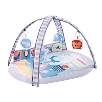 אוניברסיטה משטח פעילות עשירה בצבעים עליהן תלויות 5 צעצועי התפתחות