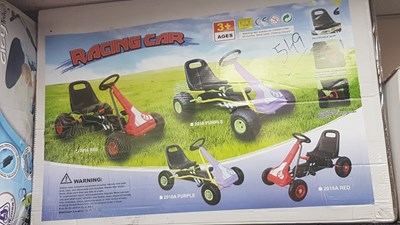 מכונית קארטינג איכותית לגילאי 3- 6 לנסיעה חלקה ומהנה גלגלי פס גומי