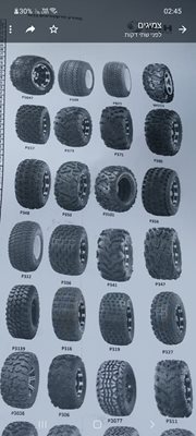 כל הגדלים של צמיגי טרקטורונים. צור קשר להצעת מחיר