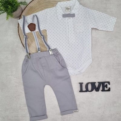 חליפת ברית לתינוק שנולד במבחר צבעים כולל כובע