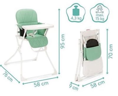 כסא אוכל חתיך מתקפל ביד אחת קל משקל אחסון מינימלי דגם Fresco