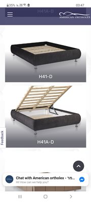 בסיס מיטה מרופד למיטה זוגית . בכל המידות