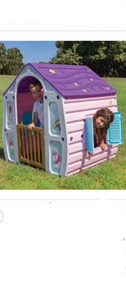 בית ילדים קסום דגם חד קרן מפלסטיק קשיח ואיכותי! !!!עמיד לשמש ובעל תו תקן