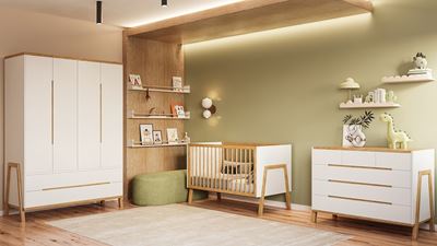 חדר תינוקות "רומא" קולקציה חדשה מיטה ושידה 120 ס"מ