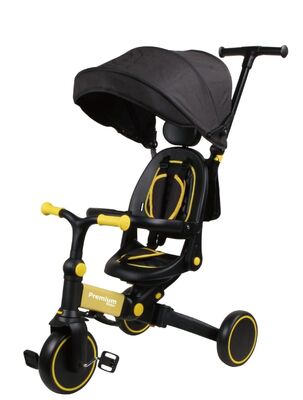 תלת אופן אינפנטי פרימיום ריידר מסתובב נשכב לאחור שהופך להיות אופני איזון