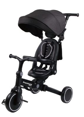 תלת אופן אינפנטי פרימיום ריידר מסתובב נשכב לאחור שהופך להיות אופני איזון