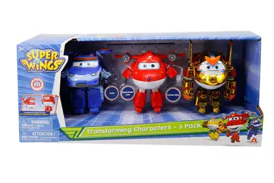 סט 3 דמויות ממטוסי העל super wings