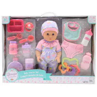 סט בובה מסדרת dream collection הכוללת בובה טוואלטיקה הלבשה והאכלה