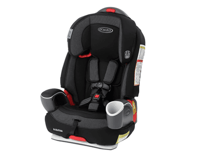 כסא בטיחות 3 ב 1 נאוטילוס Nautilus 65 שהוא גם בוסטר מבית גרקו Graco ניתן לכיונון עדין מצבי השכיבה.