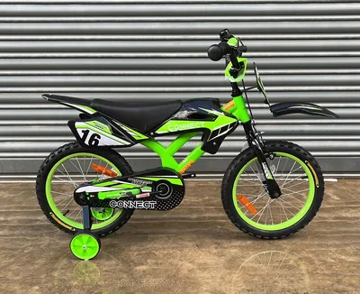 אופניים אופנוע ייחודיות עם גלגלי עזר מידה 16" ירוק/כחול/אדום