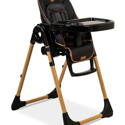 כיסא אוכל BÉBÉ דגם woody מגש אוכל כפול עולה יורד נשכב לאחור ומתקפל