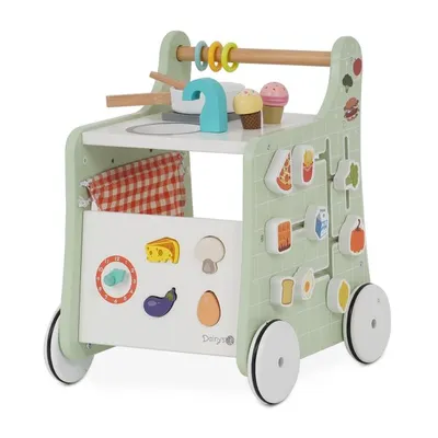 הליכון עגלת מטבח מעץ דייניז – Dainy’s Wooden Kitchen Activity Walker
