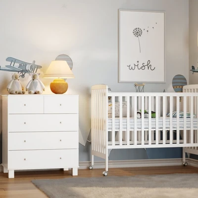חדר לתינוק דור לבן צבע לבן שידה 82 ס"מ