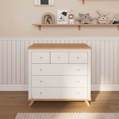 שידה דגם טורנטו 100 ס"מ לבן שילוב טבעי – רהיטי שניר