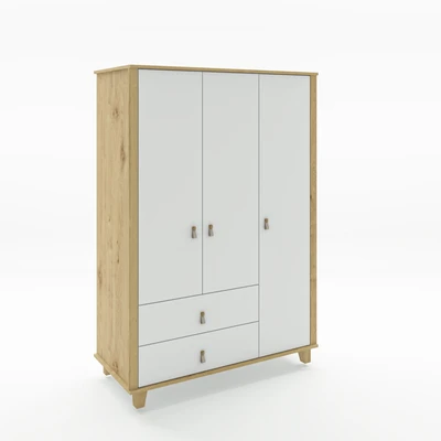 ארון בוסטון 3 דלתות ארון מעוצב ומרווח לילדים מדגם בוסטון בעל 3 דלתות. צבעי הארון הם לבן בשילוב אלון.