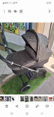 עגלת אימפוריום EMPORIUM מבית בייבי מישל עריסה טיולון אפור כהה