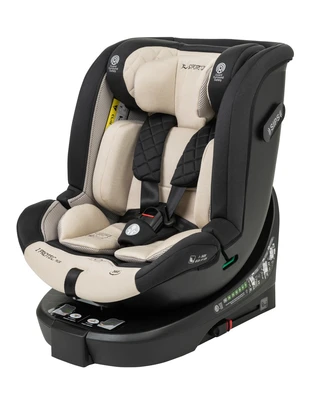 I-Protec Plus כיסא בטיחות מסתובב משולב בוסטר הכולל רגלית 0-36 ק"ג צבע שמנת