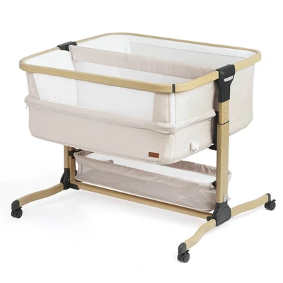 עריסת תאומים נצמדת דיליאנס&קו סיאנה בג' בהיר – Dillians&co. Sienna