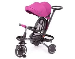 תלת אופן איכותי 4 ב- 1 מתקפל דו צדדי דגם עלית אפור Infanti בצבע סגול