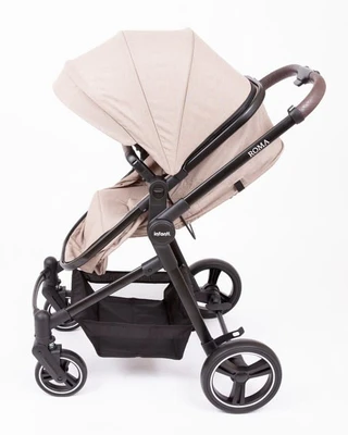 עגלה דו תכליתית מבית אינפנטי דגם רומא העגלה 2ב1 בחלק אחד, אמבטיה וטיולון מתאים מלידה ועד 22 ק”ג.