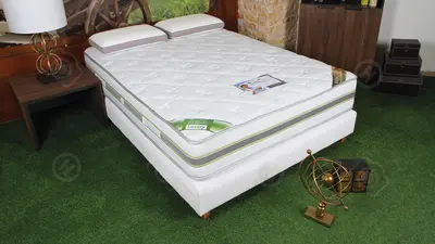 מזרן מפנק במיוחד דגם "לנטס" כולל שכבת ויסקו ולטקס עטוף שכבת בד נושם גובה מזרן 29 ס"מ דרגת קושי 5