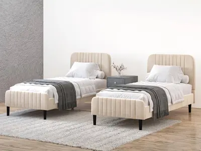 מיטת נוער מרופדת כולה בסיס מתכת 80/190 דגם סוואנה SAVANA במבחר צבעים בג',אפור,שחור