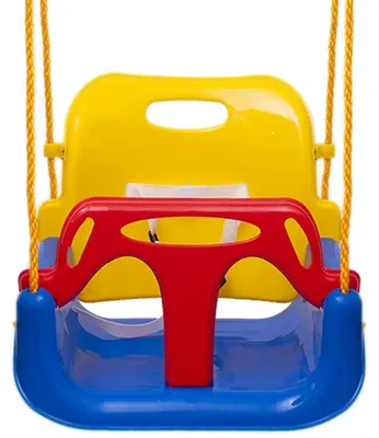 נדנדת גינה / חצר 3 שלבים עם חבל ארוך במיוחד ומיועדת לפעוטות מגיל ישיבה (6 חודשים בערך) עד גיל 4 שנים