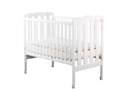 מיטת תינוק מעוצבת מעץ דגם הימלייה - לבן בייבי מישל מיטה לתינוק—