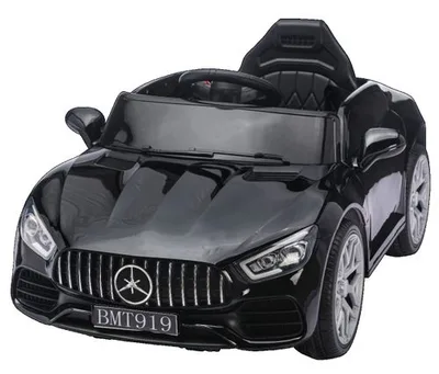 מכונית ממונעת 12V בדמות מרצדס GT עם גלגלי EVA, צלילים, אורות ושלט רחוק - ורוד Twist